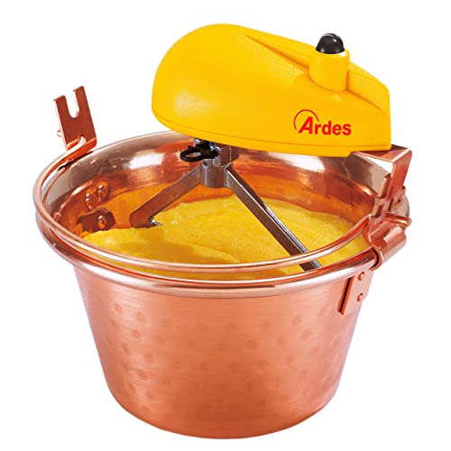 Ardes | Ar2440 Paiolo In Rame Diametro 24Cm Mescola Polenta Marmellata, Mescolatore Con Motore Elettrico, Attacco A Baionetta Pulizia Facile, Girapole
