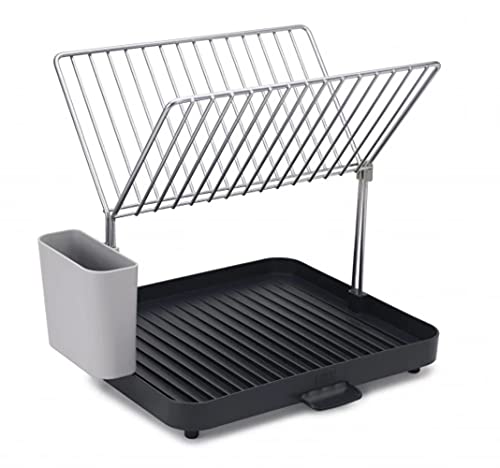 Joseph Joseph 85084 Y-Cremagliera Scolapiatti Con 2 Livelli, Plastica, 36,5 X 30,4 X 28,2 Cm, Grigio