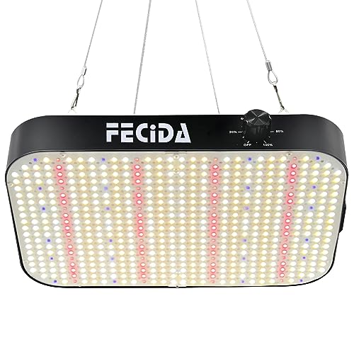 Fecida Grow Light Led Dimmerabile 1000W, Lampada Per Piante Da Interno, Lampade Led Per Piante Spettro Completo, Led Coltivazione Indoor Con Funzione