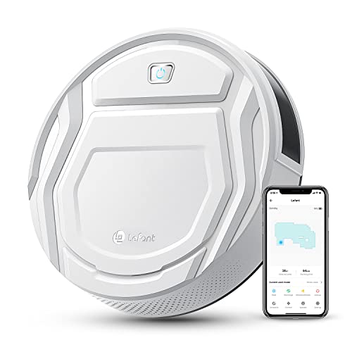 Lefant Robot Aspirapolvere Forte Aspirazione,Wifi/App/Alexa,Programmabile,Silenzioso Ultrasottile Aspirapolvere Robot,Pulizia A Zig-Zag,Ideale Per Pel
