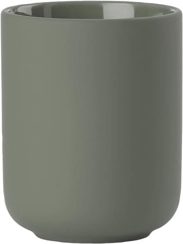 Zone Denmark Ume Bicchiere Per Spazzolino Da Denti, 8,3 X 10,3 Cm, Verde Oliva