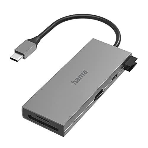 Hub Multiport Usb-C (Usb 3.1) Hama 6 Porte, Colore: Grigio