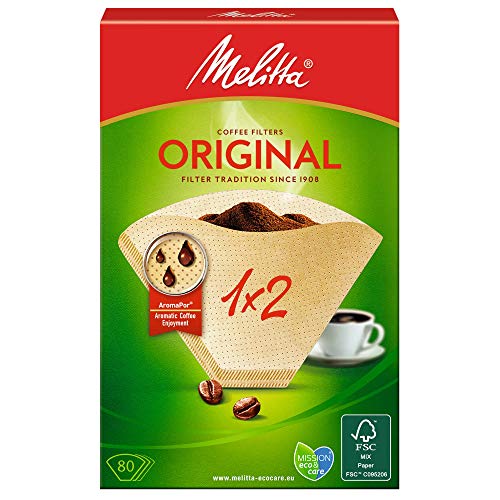 Melitta Sacchetti Filtranti 1 X 2/80 Marrone Naturale, 80 Pezzi