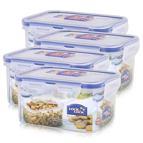 4 X & Lock Lock-Contenitore Per Alimenti Rettangolare, Capacità 470 Ml Hpl807