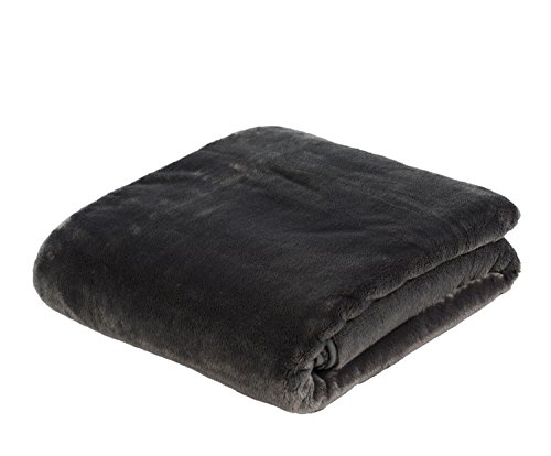 Gözze - Morbida Coperta Premium, Sensazione Cashmere, Microfibra, 130 X 170 Cm - Antracite