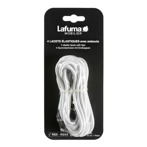 Lafuma Lacci Elastici Con Punte Per Rsx/Rsxa, Set Di 4 Lacci, Colore Bianco, Lfm2322-0020 (La Confezione Può Variare)