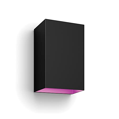 Philips Hue White And Color Ambiance Resonate, Lampada Da Parete Smart Per Esterni, Doppia Illuminazione Sopra/Sotto, Led Integrato, Nera