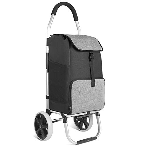Inateck Trolley Per La Spesa Con Grande Capacità Di Carico E Borsa Di Isolamento Termico, Borsa Per La Spesa Leggera Con Ruote, Portata Massima 45 Kg,