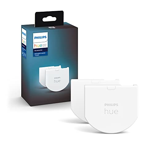 Philips Hue Wall Switch Module, 2 Moduli Interruttori A Parete, Controllo Illuminazione Smart, Bianco