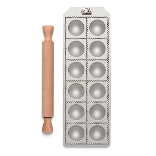 Marcato Stampo Per Ravioli, Macchina Per Ravioli, Forme Per Ravioli Fatti In Casa, Taglio Rotondo Da 50 Mm, Spazio Per Ripieno Abbondante, Mattarello