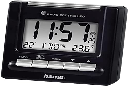 Hama Rc200 Orologio Da Tavolo Digitale Nero Rettangolare