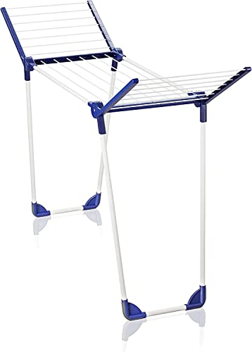 Leifheit Pegasus 120 Solid Compact Stendibiancheria, Stendino Multiuso Per Interno Ed Esterno, Asciugabiancheria Compatto Ed Efficace