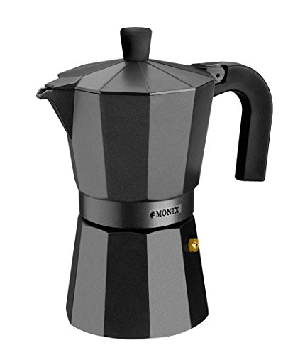 Monix, Caffettiera Da 1 Tazza Vitro, Nero (Noir)