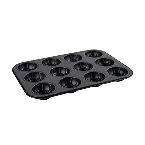 Zenker 12 Stampi Per Muffin – Teglia Per Muffin E Cupcake Della Serie Soccer Baking – 12 Teglia Per Muffin Resistente Al Calore Con Rivestimento Antia