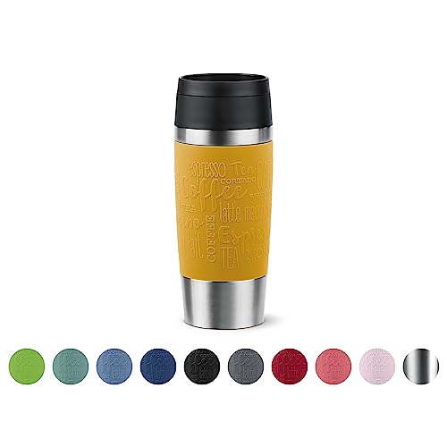 Emsa Travel Mug Classic N20208 - Tazza Termica Da Viaggio, 0,36 Litri, Tappo A Vite, In Acciaio Inox, 4 Ore Caldo E Freddo Per 8 Ore, 100% Ermetico, L