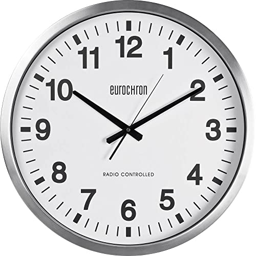 Eurochron Efwu 9000 Radiocontrollato Orologio Da Parete 507 Mm X 63 Mm Argento