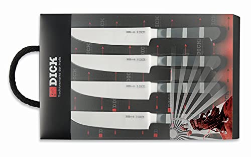 F. Dick Steak Knife Set 1905 (4 Pieces, Blade Length 12 Cm, Steak Cutlery, Utility Knife, Meat Knife, Bbq Knife, Hardness 56°) 81984100