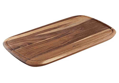 Tefal Jamie Oliver K26810 - Tagliere In Legno Di Acacia, Certificato Fsc, Con Pratica Scanalatura Per Succhi, Per Tagliare Alimenti, Per Servire, Marr