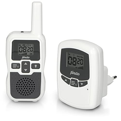 Alecto Bambino Dbx80 Bambino Monitor A Lungo Raggio - Portata Fino A 3.000 Metri - Con Tempo Di Standby Lungo (Fino A 9 Ore) - Vox - Sensibilità Regol