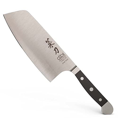 Güde Chaidao Serie Klingenlänge Pom Schwarz Solingen-Chai Dao, Coltello Da Cuoco Cinese Forgiato, 16 Cm, Nero, Alpha-Doppio Collarino, Fatto A Mano In