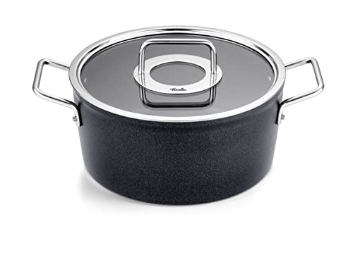 Fissler Adamant - Pentola In Alluminio (Diametro 24 Cm, 4,9 L) Rivestita, Con Coperchio In Vetro, Antiaderente, Compatibile Induzione