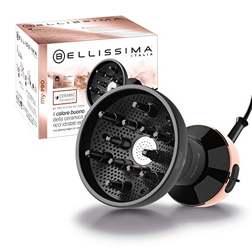 Bellissima Imetec My Pro Diffon Ceramic, Diffusore Ad Aria Calda Per Capelli Ricci, Tecnologia Ceramica, 700 W, 2 Combinazioni Aria/Temperatura, Asciu