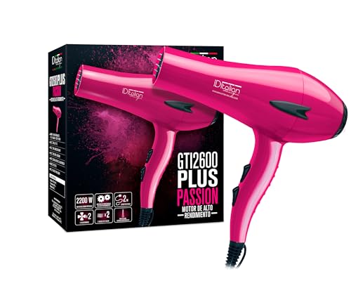 Id Italian Design - Asciugacapelli Professionale Gti 2600 Passion Plus Hair Dryer | Potenza 2200W - Motore Ac Di Alte Prestazioni - 2 Velocità E 3 Mod