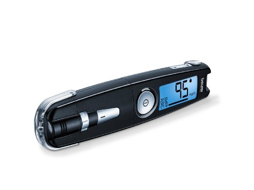 Beurer Gl 50 Misuratore Di Glicemia 3 In 1 (Mg/Dl) Senza Codifica, Penna Pungidito, Plug In Usb/Software Integrato E Misuratore In Un Solo Strumento,