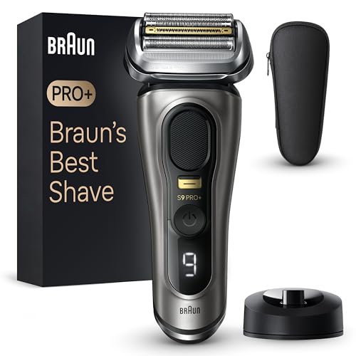 Braun Series 9 Pro +, Rasoio Elettrico Barba Rifinitore Di Precisione, Custodia Da Viaggio In Tessuto, Batteria Litio Ion, 100% Impermeabile Idea Rega