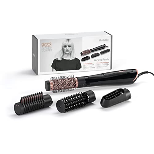 Babyliss Spazzola Ad Aria As126E Da 1000W, 4 Accessori, Asciugatura E Styling Dei Capelli, Funzione Ionica Anti-Crespo, 2 Temperature E Aria Fredda