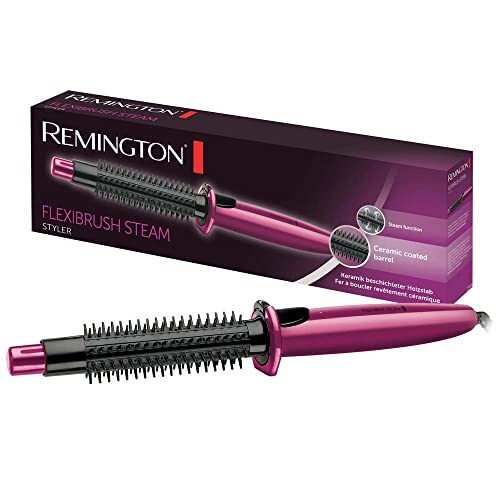 Remington Spazzola Lisciante Per Capelli, A Vapore, Liscia E Dona Volume, Spazzola Riscaldata, Rivestimento In Ceramica, Riscaldamento Rapido 60 Sec,