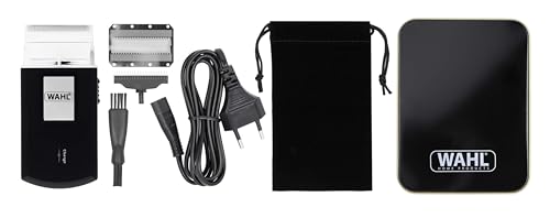 Wahl Travel Shaver Rasoio Elettrico Senza Fili E Ricaricabile Per Uomini, Ottimo Per I Viaggi, Per Tagliare I Capelli E La Barba, Compatto E Portatile