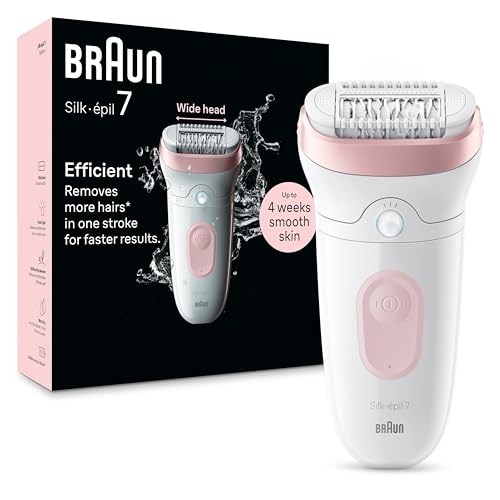 Braun Silk-Épil 7 Depilatore Donna, Epilatore Elettrico Donna Con Testina Ampia Per Una Epilazione Semplice, Wet & Dry, Pelle Liscia A Lungo, 7-000, B