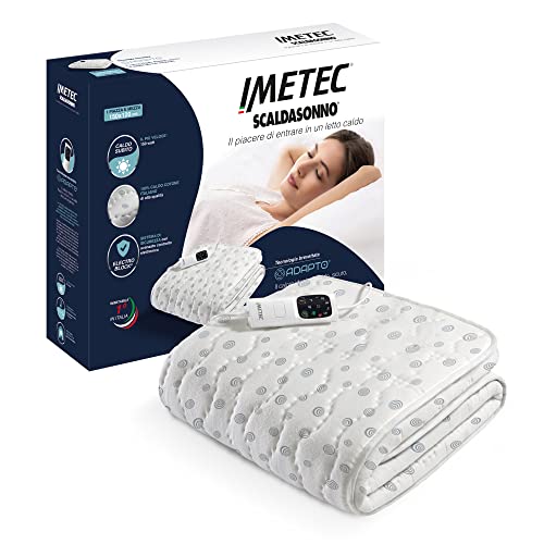 Imetec Scaldasonno Adapto Piazza E Mezza 150 X 120 Cm, Basso Consumo, Tecnologia Brevettata, Riscaldamento Rapido, Temperatura Personalizzata, 100 % C