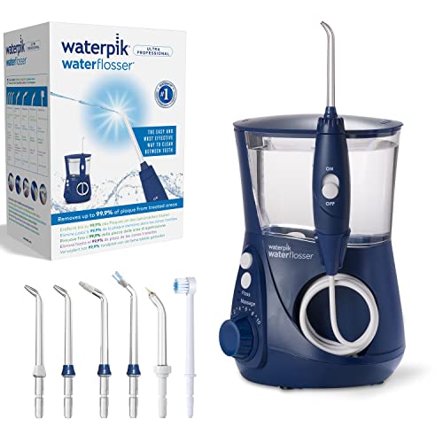 Waterpik Idropulsore Dentale Ultra Professional Con 7 Testine E Sistema Avanzato Di Controllo Della Pressione Con 10 Impostazioni, Strumento Di Rimozi