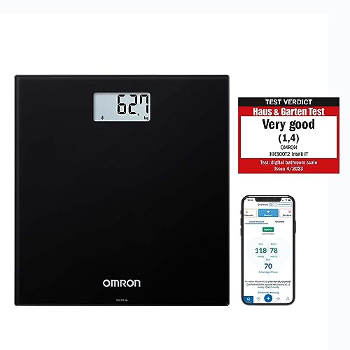 Omron Hn300T2 Intelli It Bilance Pesapersone - Smart Balance Pesapersone Digitali Con Compatibilità Bluetooth E App Per Smartphone, Nero