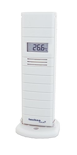 Technoline , Con Trasmettitore Da Esterno, Tx29 Dth-It, Trasmettitore Di Temperatura E Umidità Con Display, 868 Mhz, Bianco, 38 X 21 X 129 Mm