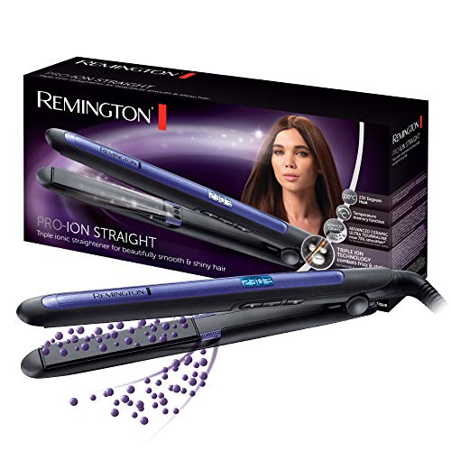 Remington: Piastra Per Capelli - Tecnologia A Triplo Ione: Meno Effetto Crespo E Carica Statica -Rivestimento In Ceramica Ultra, Tormalina, Display Lc