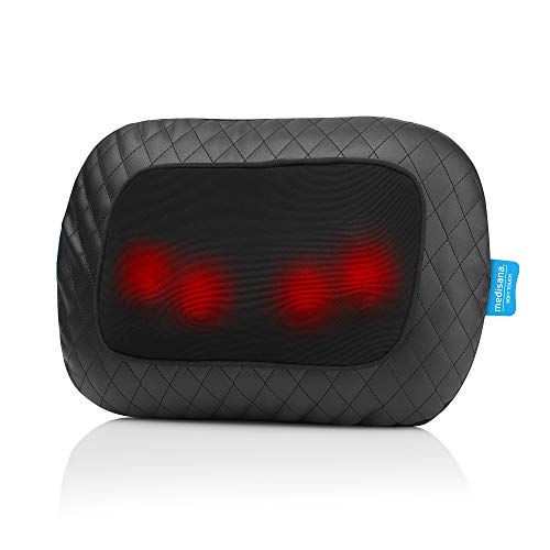 Medisana Mcg 800 Cuscino Da Massaggio In Gel, Funzione Riscaldamento, 4 Teste Rotanti Per Massaggio In Gel, Funzione Luce Rossa, Con Fissaggio Alla Se