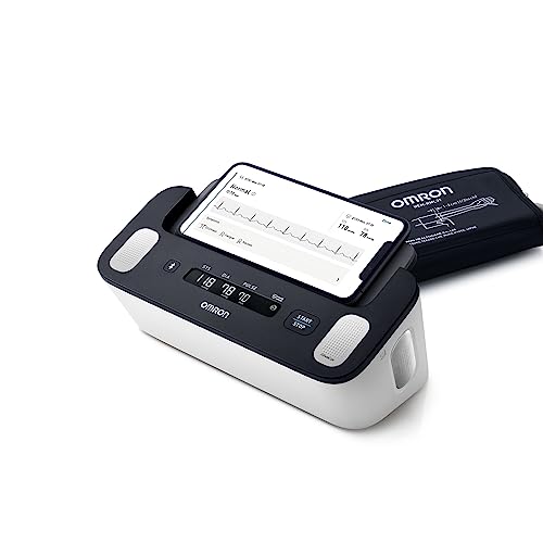 Omron Complete Misuratore Di Pressione Arteriosa Ed Ecg Domicilare Per Il Monitoraggio Dell’Ipertensione E Dell’Afib – Ora Con 1 Anno Abbonamento Prem