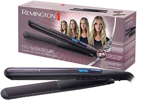 Remington Piastra Per Capelli - Design Arrotondato - Ottima Per Lisciare E Modellare Ricci E Onde; Rivestimento Ceramico Ultra; Tormalina; Display Lcd