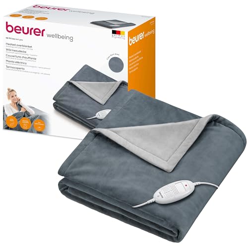 Beurer Hd 75 Termocoperta Morbida Coperta Riscaldata, 6 Livelli Di Temperatura, Lavabile In Lavatrice, Con Spegnimento Automatico Ed Extra Sicura 180