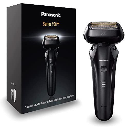 Panasonic Series 900+ Es-Ls6A Rasoio Elettrico Da Uomo A 6 Lame Wet & Dry, Rasoio Elettrico Con Sensore Barba Sensibile, Sistema Di Pulizia Automatica