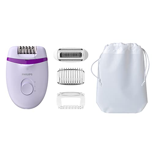 Philips Bre275/30 Satinelle Essential Epilatore Elettrico Compatto, 4 Accessori, 23.9 X 12.6 X 3.7 Cm; 340 Grammi
