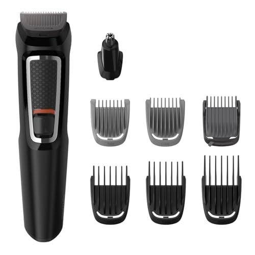Philips Series 3000, All-In-One Rifinitore Multigroom 7-In-1, Un Solo Apparecchio, Styling Semplice Per Viso E Capelli, 11 Impostazioni Di Lunghezza (