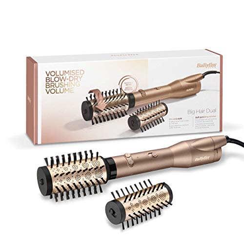 Babyliss As952E Spazzola Rotante Ad Aria Calda 650W, 2 Testine: 50Mm + 40Mm, Funzione Ionica, 2 Direzioni Di Rotazione, 2 Temperature + Aria Fredda