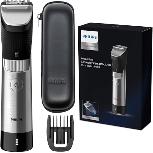 Philips Regolabarba Con 30 Impostazioni Di Lunghezza, Sensore Di Potenza Che Si Adatta Alla Densità Della Barba, Lame Di Precisione In Acciaio E Resis