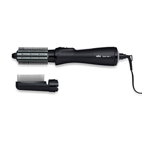 Braun Satin Hair 7 Bras720E Modellatore Ad Aria Calda 700W, Tecnologia Iontec Anti-Crespo, 2 Temperature, 2 Accessori, Nero