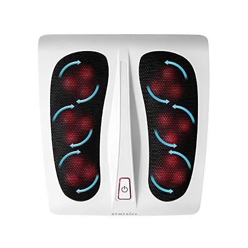 Homedics Massaggiatore Piedi Elettrico Con Funzione Calore - Massaggiatore Plantare, 6 Testine Massaggianti E 18 Nodi Rotanti, Massaggio Rinvigorente,