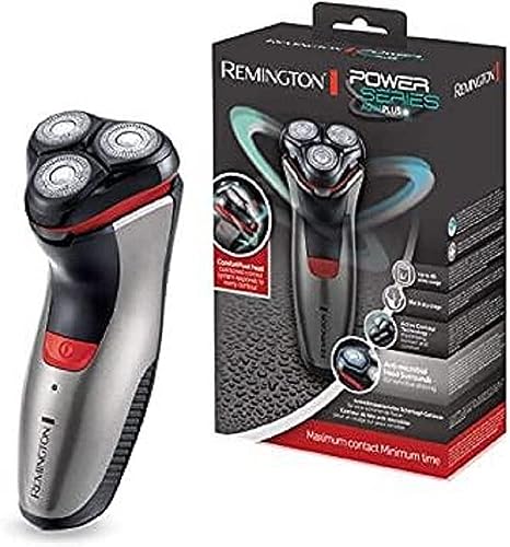Remington Pr1350 Rasoio A Testine Rotanti, Batteria, Argento/Rosso, 2017